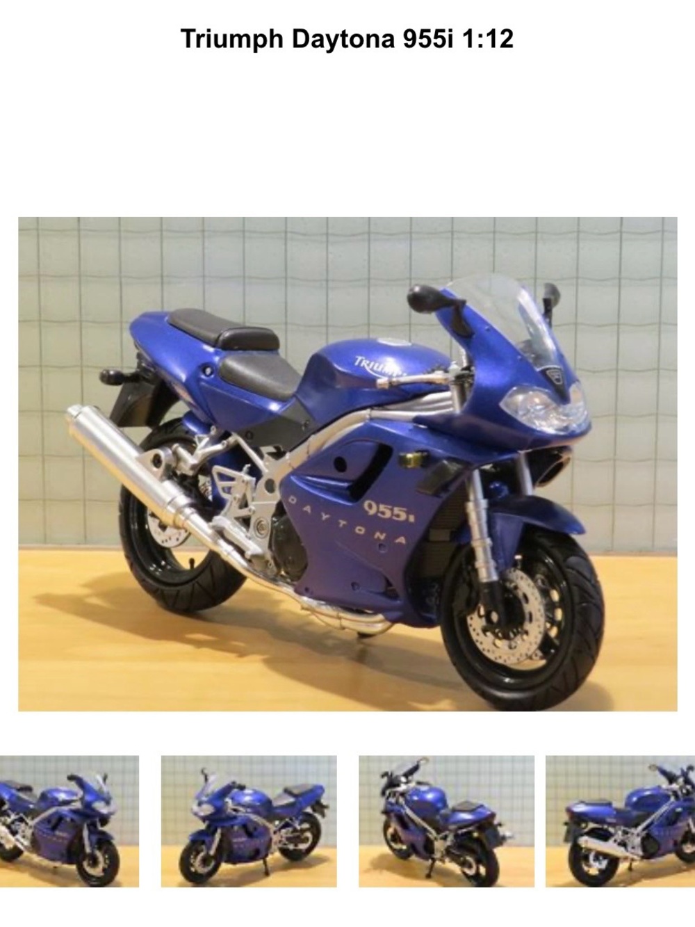 Triumph Daytona 955i Metallic Blue Sportbike Model